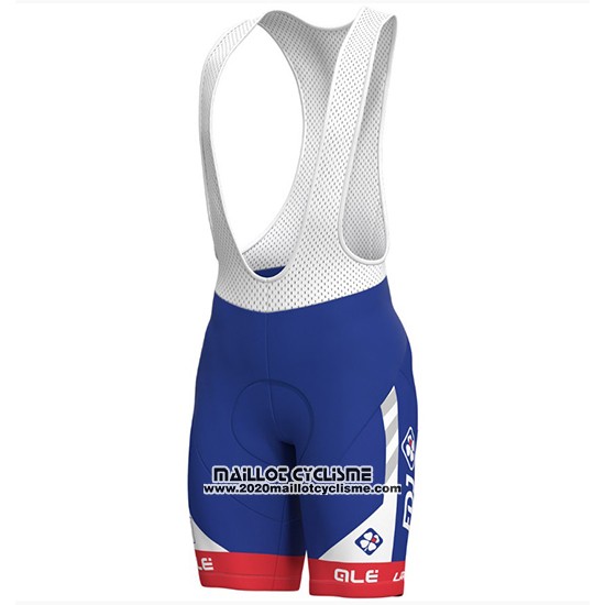 2018 Maillot Ciclismo Groupama FDJ Prs Blanc et Bleu Manches Courtes et Cuissard